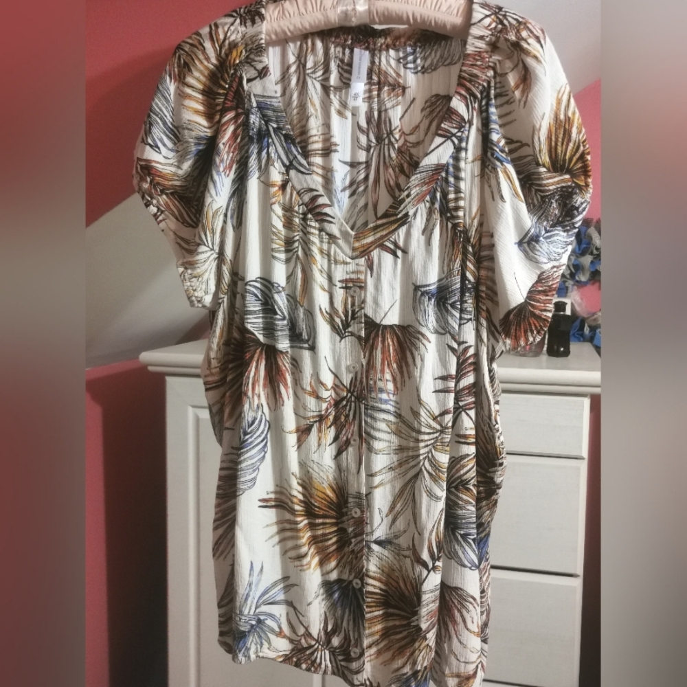 Warehouse 1 4xl palm tree button down